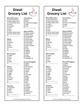 Some of the staple flours, vegetables, spices, and other food products that are used for making Diwali treats are provided in this holiday grocery list. Free to download and print Indian Grocery List, Grocery List Indian, Holiday Grocery List, Shopping Checklist, General Knowledge Facts, 1st Birthday Decorations, General Knowledge, Grocery Lists, Diwali