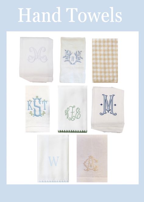 Monogram Hand Towels, Monogram Border, Monogrammed Hand Towels, Towel Decor, Monogram Towels, Towel Embroidery, Guest Towels, Face Towel, Custom Monogram