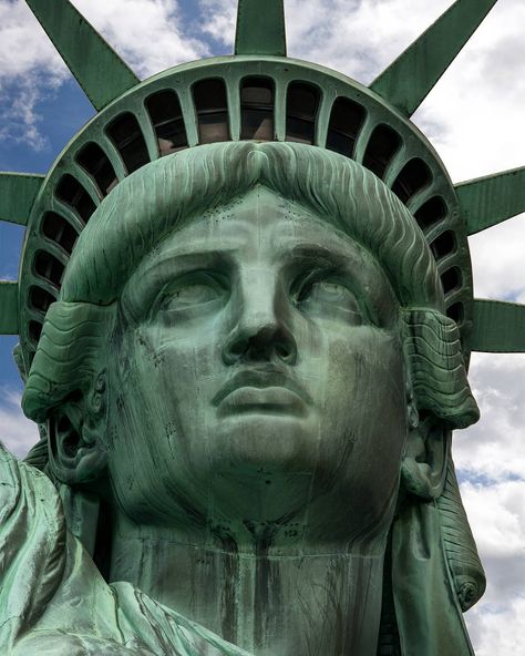 Matthew Pugliese on Instagram: “The face of Liberty | @statueellisfdn • • • •…” Statue Of Liberty Face, Statue Of Liberty Drawing, New York City Images, Liberty Statue, Nyc Landmarks, City Images, Gustave Eiffel, Arizona Photography, New York Print