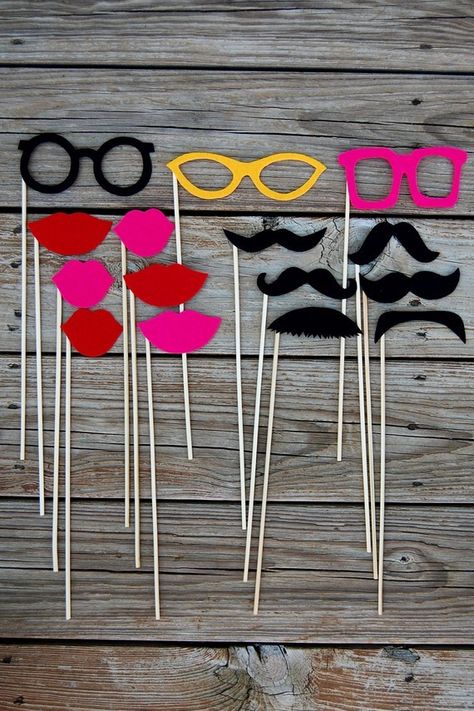 Mustache and Lips and Glasses on a stick = sweet party photos Mustache Party, Photo Booth Prop, Booth Ideas, Photo Booth Props, Party Photos, Halle, New Age, Party Time, Party Planning