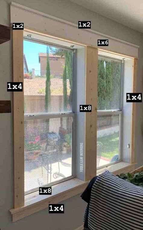 DIY Window Trim Tutorial - Fiddle Leaf Interiors Diy Window Trim, Interior Window Trim, Interior Window, House Trim, Interior Windows, Diy Window, Fiddle Leaf, Window Trim, Updating House