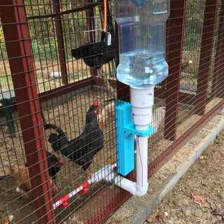 Pvc Chicken Waterer, Chicken Watering System, Chicken Waterer Diy, Chicken Feeder Diy, Easy Chicken Coop, Chicken Waterer, Chicken Pen, Backyard Chicken Coop Plans, Diy Chicken Coop Plans