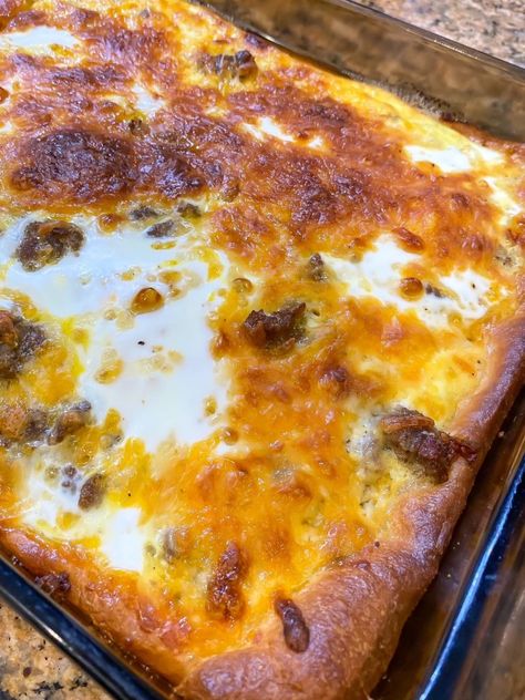 5 ingredient breakfast casserole - Duke Manor Farm by Laura Janning Dough Sheet Recipes, Country Breakfast Casserole, Crescent Dough Sheet Recipes, 5 Ingredient Breakfast, Sheet Recipes, Italian Pork Chops, Crescent Dough Sheet, Italian Pork, Air Fryer Vegetables