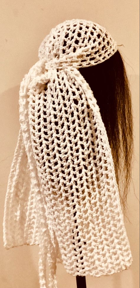 Crochet head wear #crochet #durag #waves #crochethatpattern Crochet Durag Pattern Free, Durag Pattern, Crochet Durag, Crochet Headwear, Crochet White, Fashion Moodboard, Head Wear, Mood Board Fashion, Crochet Hat Pattern