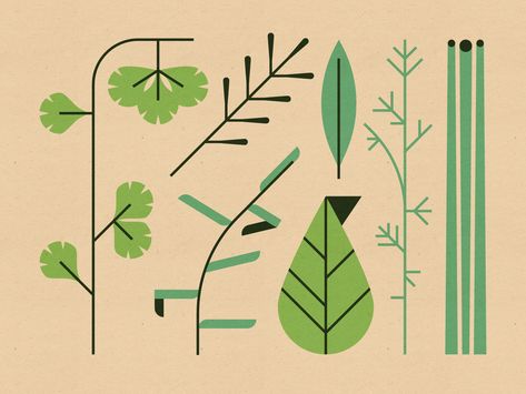 Mid Century Illustration, Leaves Illustration, Grass Valley, Illustration Style, Herbs And Spices, Design Jobs, Silver Spring, Job Opening, Design Assets