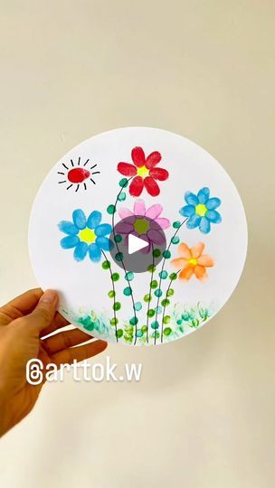 Finger Painting For Kids, Kid Projects, Flower Paintings, Finger Painting, Happy Mother, Christmas Drawing, Fun Crafts For Kids, Kids Art, Painting For Kids