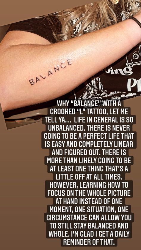 Conflicted Tattoo, Balance In Chaos Tattoo, Potential Tattoo Ideas, Balance Tattoo Meaning, Tattoo Meaning Balance, Tattoos For Independence, Wisdom Tattoos For Women, Anexity Tattoo Ideas, Balance Tattoos For Women