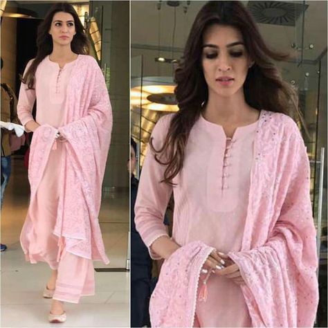 Casual Outfits Pink, Dress Casual Outfits, India Clothes, Indian Designer Suits, Casual Indian Fashion, Salwar Kamiz, Designer Kurtis, Kurti Neck Designs, Kurta Designs Women