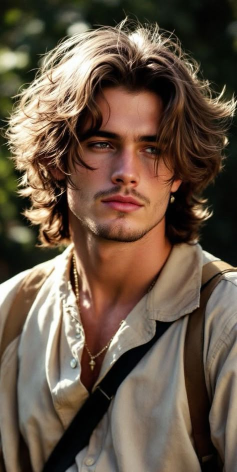 Guy Messy Hairstyles, Long Mens Haircut Wavy, Men's Haircuts Medium Long, Medium Mens Hair, Long Hairstyle For Boys, Medium Length Hair For Men, Men’s Long Haircuts, Medium Wavy Hair Men, Long Hairstyles For Men Medium