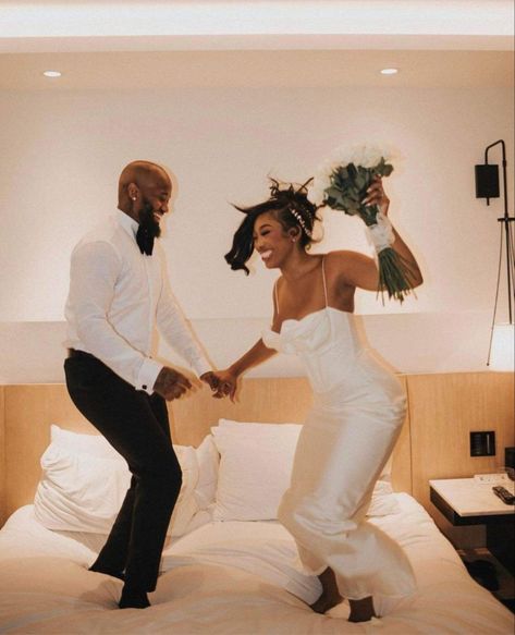 Courthouse Wedding Outfit Black Couple, Happily Married Aesthetic, Black Family Valentines Day Photoshoot, Marriage Aesthetic Black Couple, Vow Renewal Photoshoot With Kids, My Wedding Aesthetic, Cute Elopement Ideas, Elopement Black Couple, Short Hairstyle Women Natural Hair