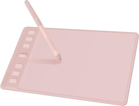 Amazon.com: 2023 HUION Graphics Drawing Tablet Inspiroy 2 Small with Scroll Wheel 6 Customized Keys Battery-Free Stylus for Digital Drawing, Design, Animation, 6x4inch Art Tablet for PC, Mac & Android, Pink : Electronics Digital Art Tablet, Pink Graphics, Design Writing, Art Tablet, Pink Drawing, Small Drawing, Graphics Tablets, Pink Goth, Computer Room