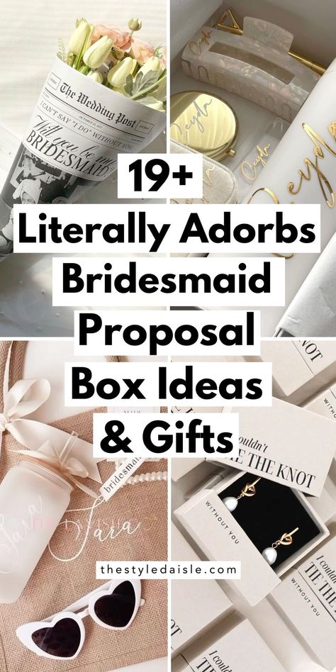 Searching for the best cute & unique bridesmaid proposal box ideas for 2025? *THESE* are our top picks for cute ways to ask bridesmaids - from adorable DIY bridesmaid boxes to sweet cookies and gifts, these “Will you be my bridesmaid gifts” and bridesmaid proposal box ideas are SO perfect! Get ready to make your girls feel extra special with unique bridesmaid proposal gifts they’ll totally love! Proposal Boxes For Bridesmaids Diy, Thoughtful Bridesmaid Proposal, Western Bridesmaid Proposal Ideas, Proposing To Bridesmaids Ideas, Diy Gifts For Bridesmaids, Wedding Party Gift Ideas Bridesmaids, Way To Ask Bridesmaids To Be In Wedding, How To Ask My Bridesmaids, What To Put In A Bridesmaid Proposal