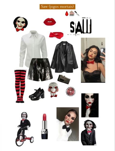 Casual Halloween Outfits Costumes, Jigsaw Costume, Halloween Inspired Outfits, Couture Menswear, Fashion Outfits Summer, Necklace B, Uhyggelig Halloween, Horror Halloween Costumes, Vampire Bride