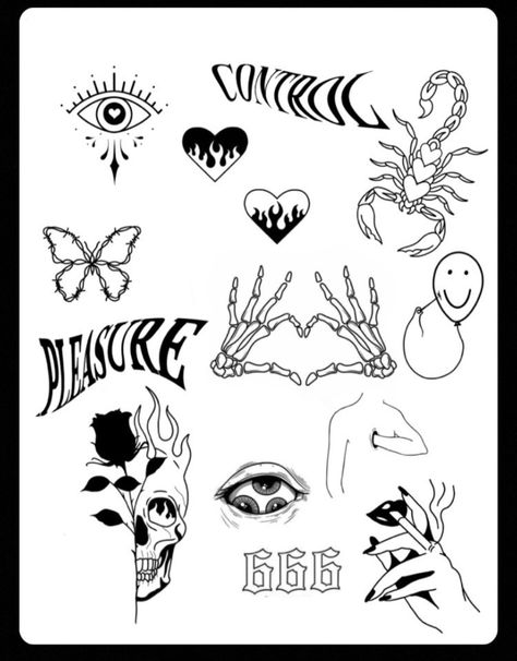 tattoo flash sheet Alt Female Tattoos, Patchwork Tattoos Back, Goth Tattoo Patchwork, Patch Work Tattoo Ideas Female, Patchwork Female Tattoos, Grungy Tattoos Women, Alternative Patchwork Tattoos, Gothic Tattoo Ideas Female, Soft Goth Tattoo Ideas