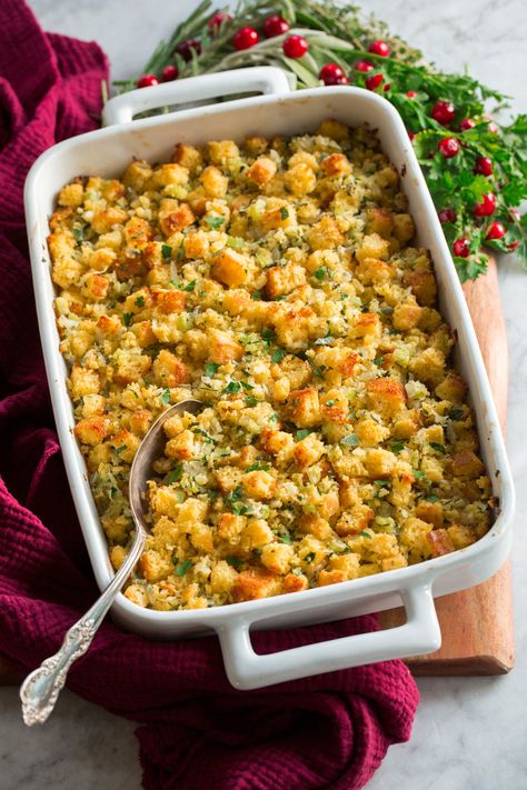 Cornbread Stuffing Recipe With Apples, Crockpot Stuffing, Classic Stuffing Recipe, Best Stuffing Recipe, Cornbread Stuffing Recipes, Leftover Cornbread, Sausage Cornbread Stuffing, Buttermilk Cornbread, Cornbread Stuffing