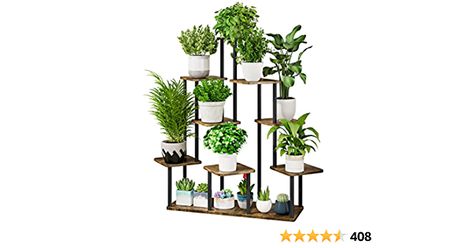 Amazon.com: AZERPIAN Plant Stand 5 Tier Indoor Metal Flower Shelf for Multiple Plants Corner Tall Flower Holders for Patio Garden Living Room Balcony Bedroom, Black (9 Tier-Black) : Patio, Lawn & Garden Metal Plant Shelf, Plant Racks, Corner Plant Shelf, Tiered Plant Stand Indoor, Tall Plant Stand Indoor, Corner Plant Stand, Indoor Plant Stand, Corner Plant, Tall Plant Stands