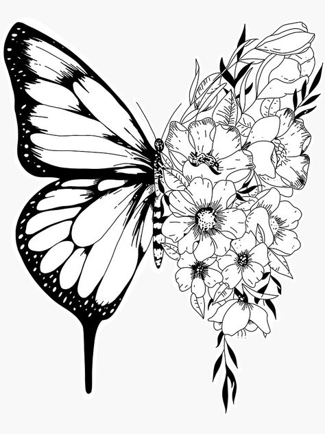 Shawn Mendes Butterfly Tattoo, Ephemeral Tattoo, Butterfly With Flowers, Unique Butterfly Tattoos, Western Tattoos, Cute Little Tattoos, Śliczne Tatuaże, Stylist Tattoos, Butterfly Tattoo Designs