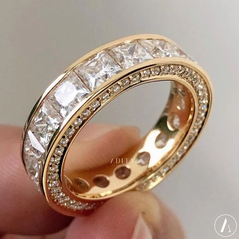 #engagementband
#3ddiamondband
#channelsetband
#wideband
#hiddenpaveband
#matchingband
#daintyband
#diamondband
#uniquering
#weddingband
#classicring
#diamondring
#moissanitering
#anniversarygift
#promisering
#uniquering
#925sterlingsilverring
#10kgoldring
#14kgoldring
#18kgoldring
#weddingring
#bridalring
#bridesmaidgift
#proposalring
#giftforher
#adityafinejewelry
#instagram Princess Cut Wedding Band, Pave Wedding Bands, Princess Cut Moissanite, Princess Cut Gold, Moissanite Wedding Band, Full Eternity Ring, Eco Friendly Jewelry, Yellow Gold Engagement, Eternity Wedding Band