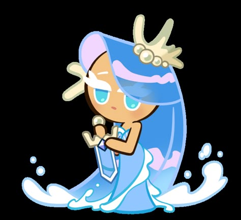 Cookie Run Cookies, Cookie Run Kingdom Characters, Frozen Waves, Sea Fairy Cookie, Cookie Run Characters, Cookie Quotes, Sea Fairy, Cookies Run Kingdom, Mermaid Stories