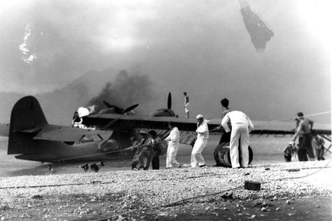 14 Rarely Seen Photos that Reveal the Horror of the Attack on Pearl Harbor | Military.com Pearl Harbour Attack, Pby Catalina, Remember Pearl Harbor, Amphibious Aircraft, Uss Arizona, Pearl Harbor Attack, Flying Boat, Naval History, Wwii Aircraft