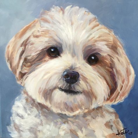 Maltipoo Painting, Malshi Puppies, Dog Portrait Drawing, Art Inspiration Reference, Dog Portraits Painting, Portraits Painting, Dog Days Of Summer, Puppy Art, Inspiration Reference