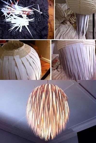 15+ Easy Homemade Decorative Lamp Shade Ideas for 2019 Ikea Light, Decorative Lamp Shades, Diy Lampe, Diy Ceiling, Diy Chandelier, Diy Lamp Shade, Diy Lamp, Kirigami, Paper Lanterns