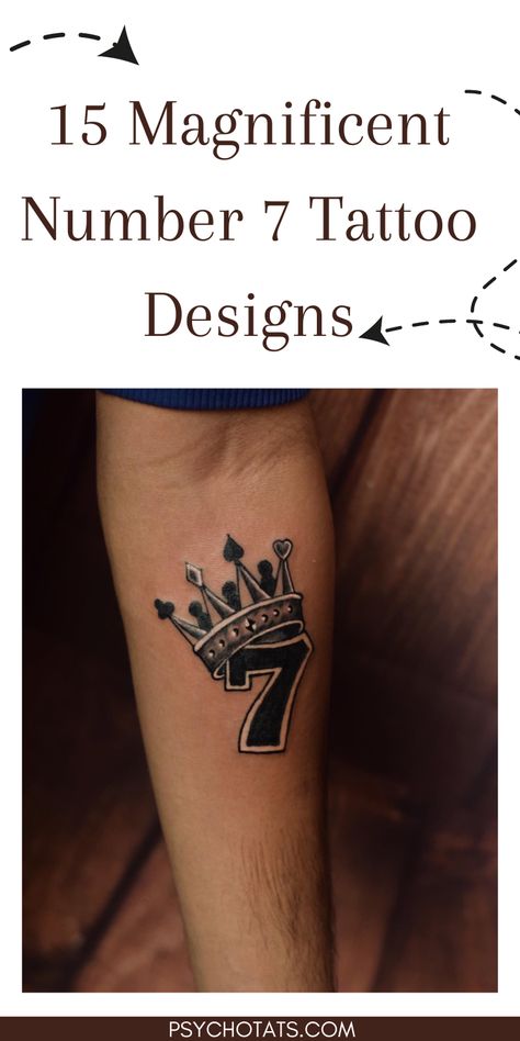 Number 7 Tattoo Design Seven Number Tattoo, 4 Tattoo Number Design, Number 5 Tattoo Ideas, 7 Number Tattoo, Number 7 Tattoo Ideas, Number 7 Tattoo Design, Number Seven Tattoo, 7 Tattoo Ideas, Number 6 Tattoo