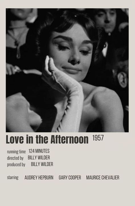 Old Cinema Aesthetic, Classy Movies, Classical Movies, Classic Movies List, Italian Movies, Love In The Afternoon, Audrey Hepburn Movies, Greatest Movies, Old Movie Poster