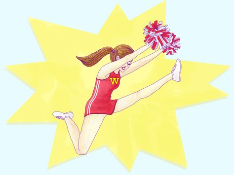 How to Do a Herkie -- via wikiHow.com Jump In, Get In Shape, Cheerleading, Gymnastics, Aurora Sleeping Beauty, High School, Pom Pom, Disney Princess, Disney Characters