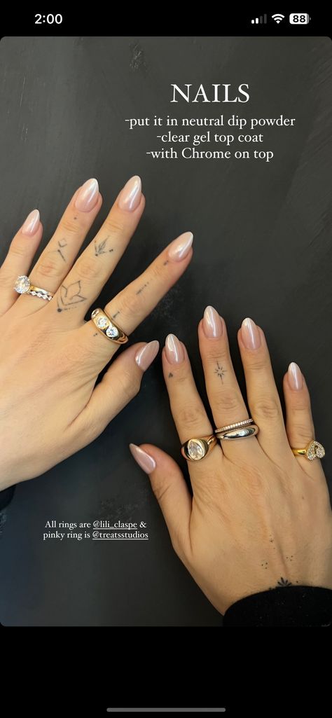 Nude Chrome Nails, Chrome Nails Opi, Nude Chrome, Julia Havens, Champagne Nails, Wedding Day Nails, Opi Gel Nails, Pink Chrome Nails, Country Nails