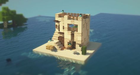 Sand Houses Minecraft, Minecraft Sand Builds, Minecraft Sand House, Minecraft Sand Castle, Minecraft Desert House, Minecraft Build House, Minecraft Fountain, Minecraft Desert, Minecraft Decor