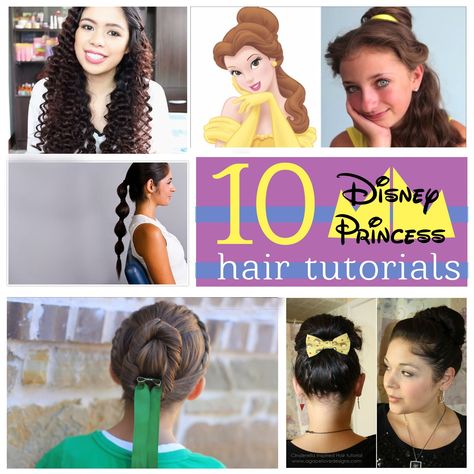 10 Disney Princess Hairstyles - featured on Remodelaholic.com, #hairdos, #disney, #princess, #hair Disneyland Clothes, Disney Princess Hair, Nails Disney, Magical Hair, Disney Princess Hairstyles, Disney Hair, Princess Hair, Hairstyles For Girls, Princess Hairstyles