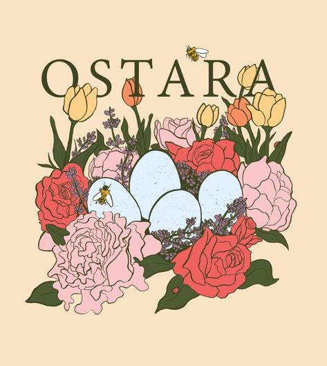 Ostara Illustration, Ostara Wallpaper, Spring Equinox Art, Spring Equinox Aesthetic, Ostara Art, Ostara Aesthetic, Equinox Aesthetic, Spring Handprint Crafts, He Is Risen Craft