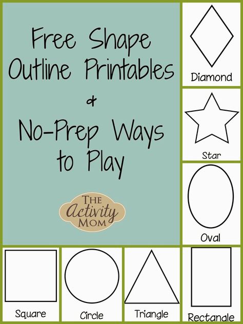 My toddler has been spending a lot of time exploring shapes lately.  I wanted some super simple "craft" ideas that didn't require a lot of preparation on m Shape Activities For Toddlers, Toddler Printables, Shape Activities, Teaching Shapes, Printable Shapes, Shapes Preschool, Learning Shapes, Shapes Activities, Activities For Toddlers