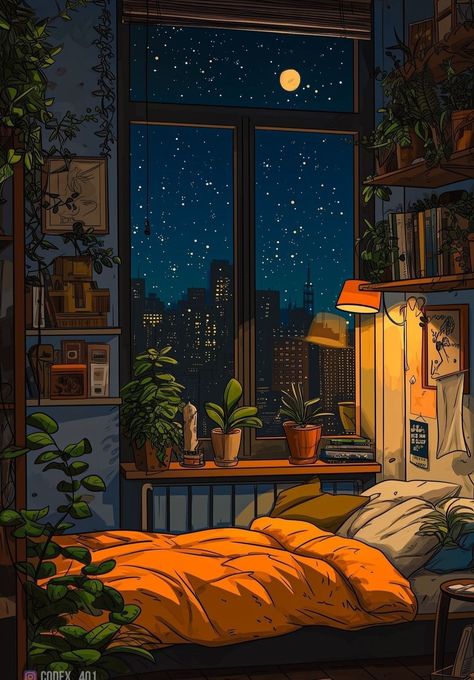 Room Illust, Dreamy Artwork, Cocoppa Wallpaper, Whatsapp Wallpaper, Cool Wallpapers Art, Dreamy Art, Anime Scenery Wallpaper, Screen Wallpaper, الرسومات اللطيفة