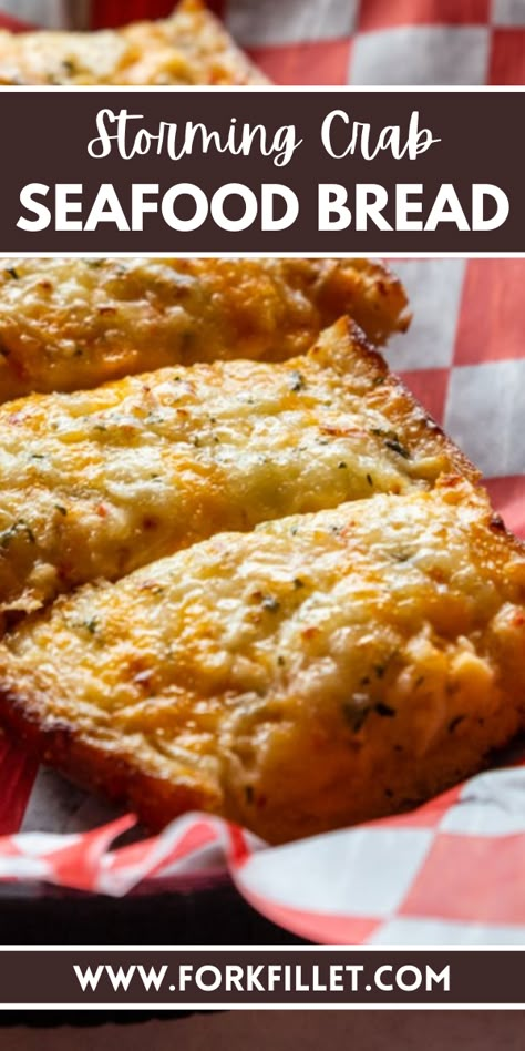 Would you like to treat yourself to a tasty treat that will make your mouth water? Try the Storming Crab Seafood Bread Recipe! Storming Crab Seafood Bread Recipe, Crab French Bread, Appetizers With Crab Meat, Crab Garlic Bread, Storming Crab Seafood Bread, Seafood Garlic Bread, Cheesy Crab Bread, Mouth Watering Recipes, Crab Bread Cheesy