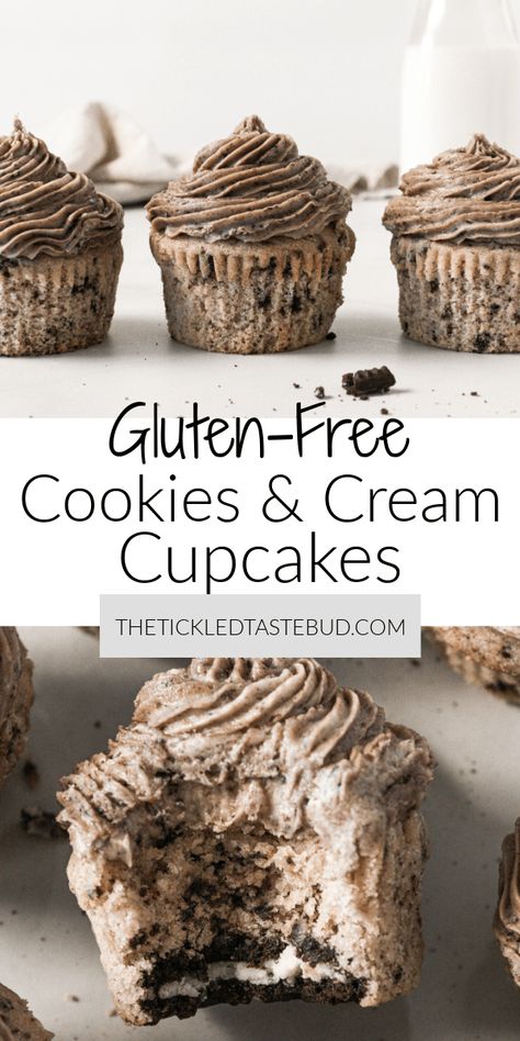 Gluten Free Cupcake Recipe, Sandwich Cookie, Easy Gluten Free Desserts, Cream Cupcakes, Gluten Free Cupcakes, Cookies Cream, Gluten Free Bakery, Gluten Free Sweet, Gluten Free Desserts Recipes