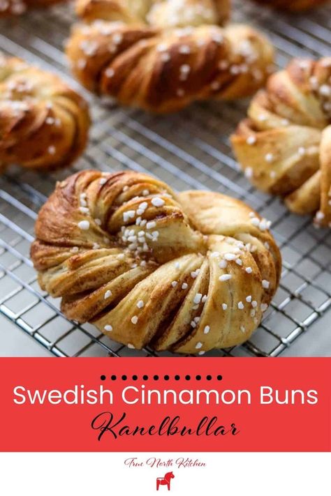 These traditional Swedish cinnamon buns (Kanelbullar) are made with a sweet, buttery cardamom dough and a brown sugar cinnamon filling. Just a little crisp on the outside and soft and tender on the inside, they are cinnamon bun perfection! Swedish Cardamom Buns Recipe, Cardamom Buns Recipe, Swedish Cinnamon Buns, Cinnamon Filling, Cardamom Buns, Dough Scraper, Cinnamon Bun, Small Desserts, Spice Grinder