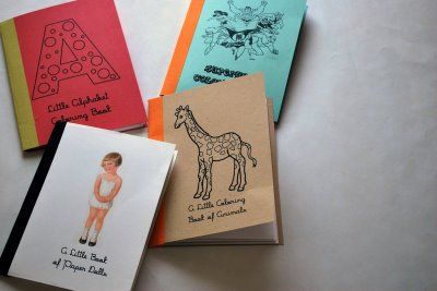 Chez Beeper Bebe: Tutorial: How to Build Your Own Little Coloring Books--Great for our pre-school  co-op class! Diy Coloring Books, Mini Printables, Barbie Art, Christmas Child, Operation Christmas, Book Tattoo, Book Projects, Box Ideas, Boy Doll