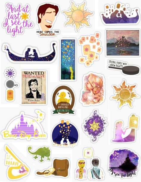 Rapunzel Phone Case, Tangled Phone Case, Disney Aesthetic Stickers, Disney Stickers Aesthetic, Cute Disney Stickers, Flynn Rider Smolder, Tangled Stickers, Got Stickers, Laptop Stickers Disney