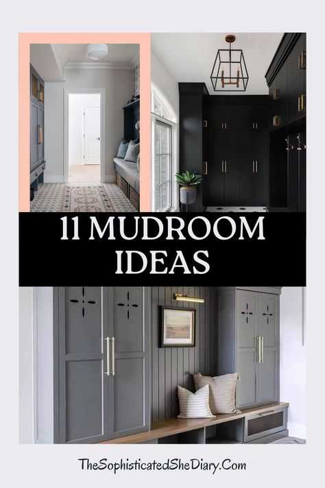 A beautifully organized mudroom featuring stylish storage solutions, cozy decor, and functional design ideas to inspire your next makeover. Large Mudroom Ideas, Modern Mudroom Ideas, Dark Tile Floors, Decor Inspiration Bedroom, Organized Entryway, Functional Mudroom, Mudroom Remodel, Mudroom Cabinets, Bedroom Decorating Tips