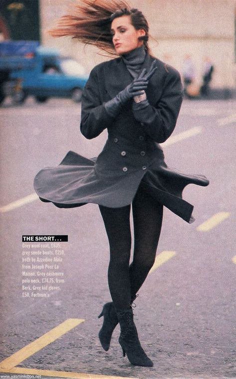 Yasmin Le Bon | editorials | 1986 Yasmin Le Bon, Simon Le Bon, High Fashion Models, High Fashion Editorial, Azzedine Alaia, Vogue Uk, Early 90s, 90s Style, Pop Star