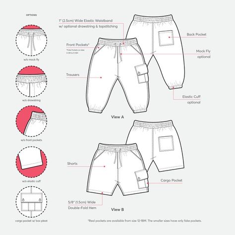 Pants Into Shorts, Baby Pants, Cargo Pocket, Drawstring Shorts, Pdf Sewing Patterns, Cargo Pants, Sewing Pattern, Sewing Patterns, Street Wear