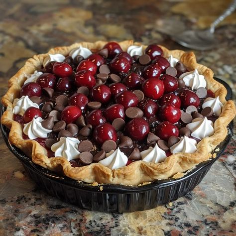 Cherry Chocolate Chip Pie – PHUIIS BLOG Fried Chicken Batter, Chocolate Graham Cracker Crust, Chocolate Chip Pie, Cinnamon Honey Butter, Canning Cherry Pie Filling, Cherry Filling, Cherry Chocolate, Cherry Pie Filling, Cookie Crust