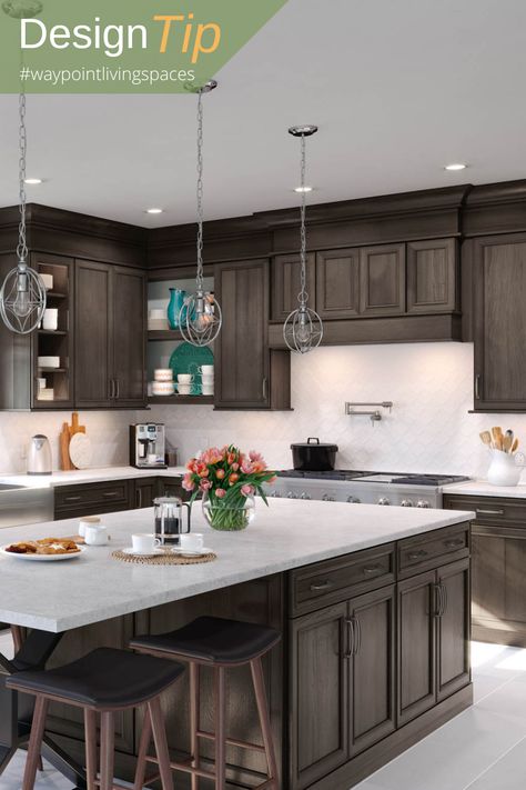 dark brown kitchen cabinets Maple Slate Kitchen Cabinets, Roycroft Pewter Cabinets, Maple Monument Cabinets, Dark Stained Knotty Alder Cabinets, Maple Cabinets Grey Wood Floor Kithen, Dark Walnut Knotty Alder Cabinets, Dark Brown Kitchen Cabinets, Dark Brown Kitchen, Slate Kitchen