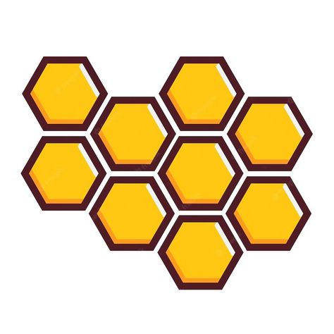 Honeycomb icon illustration vector design Honeycomb Cartoon, Honeycomb Clipart, Honeycomb Vector, Honeycomb Illustration, Honeycomb Art, Flower Clipart Png, Bee Icon, Geometry In Nature, Honeycomb Shelves