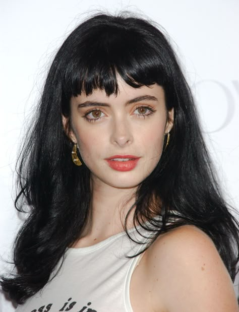 Krysten Ritter at the 2009 Los Angeles premiere of 'Whip It.' (Photo: PR Photos) With And Without Bangs, Styling Long Hair, Fine Hair Bangs, Best Easy Hairstyles, How To Have Style, Wedding Guest Makeup, Celebrity Hairstylist, Krysten Ritter, Bad Haircut