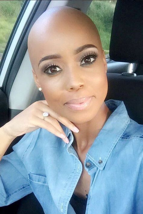 Bald and Beautiful Women  - 19 Stunning Black Women Whose Bald Heads Will Leave You Speechless Bald Head Women, Bald Look, Bald Girl, Bald Hair, Bald Women, Slicked Back Hair, Bald Heads, Shaved Head, Short Natural Hair Styles