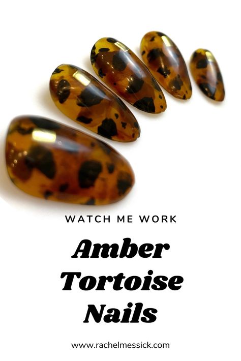 Tortie Nails Tutorial, How To Do Tortoise Shell Nails, Tortoise Nails Tutorial, Tortoise Shell Nails Tutorial, Tortoise Nail Art, Tortishell Nails Design, Tortie Nails, Shell Nail Art, Tortoise Nails