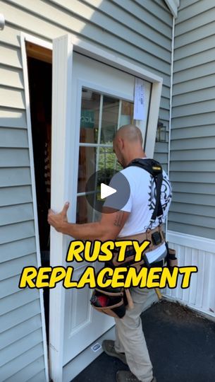 Replace Exterior Door, Diy Carpentry, Door Stripping, Door Replacement, Window Awnings, Replace Door, Door Installation, Diy Door, Exterior Door